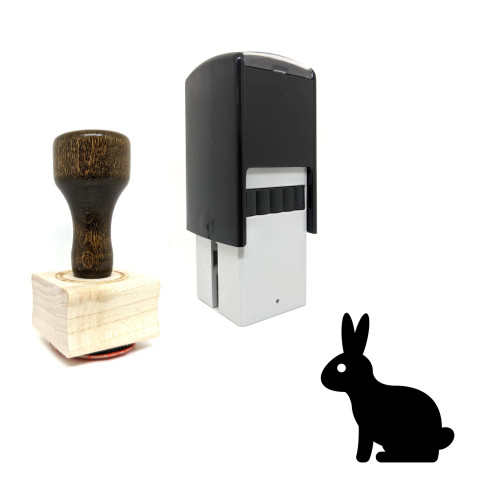 "Rabbit" rubber stamp with 3 sample imprints of the image