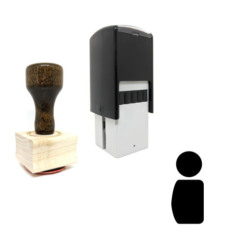 "Human" rubber stamp with 3 sample imprints of the image