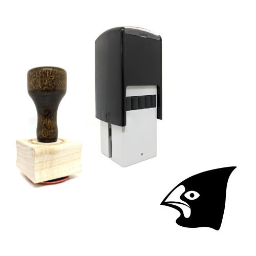 "Cardinal" rubber stamp with 3 sample imprints of the image