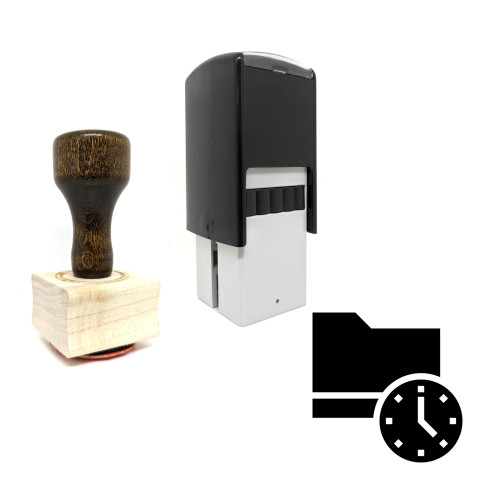 "Time" rubber stamp with 3 sample imprints of the image