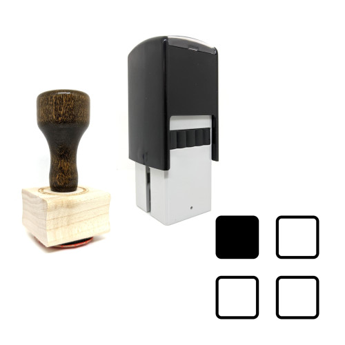 "Applications" rubber stamp with 3 sample imprints of the image