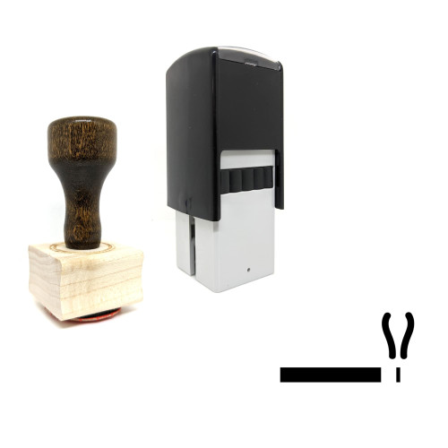 "Smoking" rubber stamp with 3 sample imprints of the image