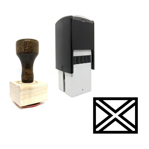 "Saltire" rubber stamp with 3 sample imprints of the image