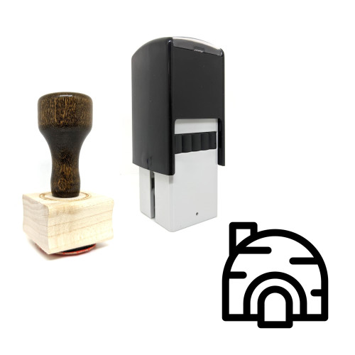 "Igloo" rubber stamp with 3 sample imprints of the image