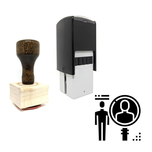 "Human Resource" rubber stamp with 3 sample imprints of the image