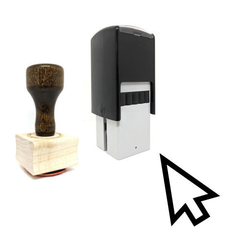 "Cursor" rubber stamp with 3 sample imprints of the image