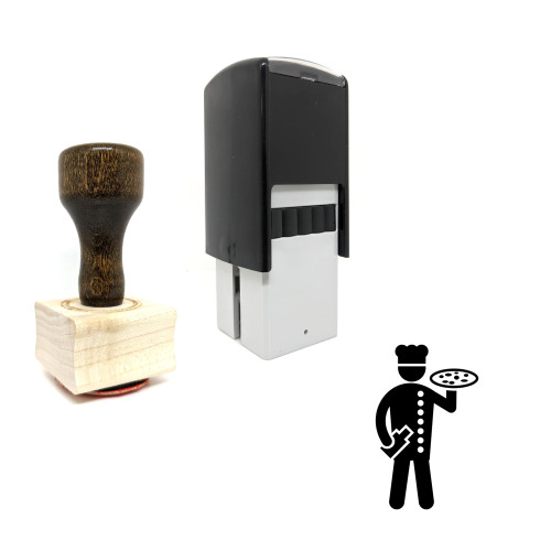 "Food Serving" rubber stamp with 3 sample imprints of the image