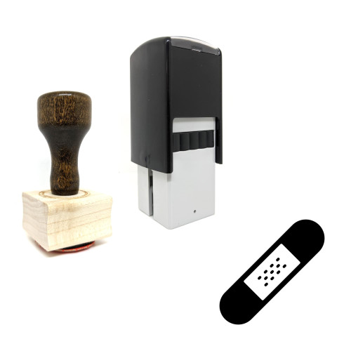 "Band Aid" rubber stamp with 3 sample imprints of the image