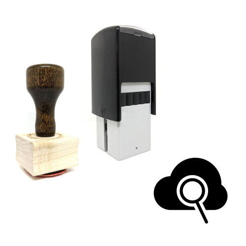 "Search On Cloud" rubber stamp with 3 sample imprints of the image