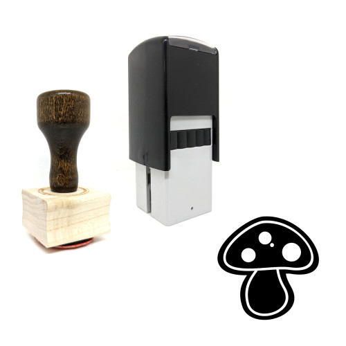 "Fungus" rubber stamp with 3 sample imprints of the image