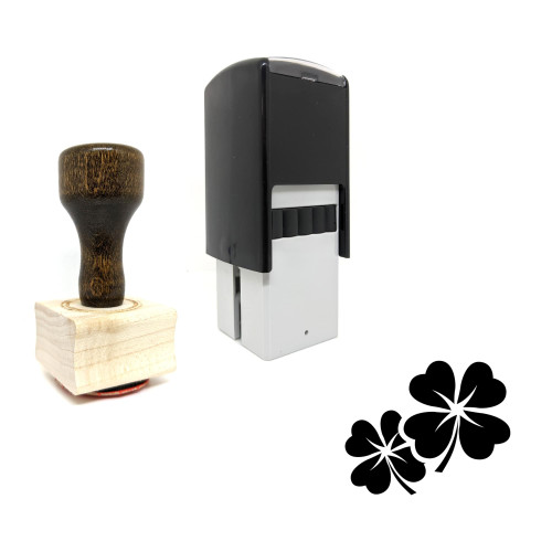 "Shamrock Flowers" rubber stamp with 3 sample imprints of the image
