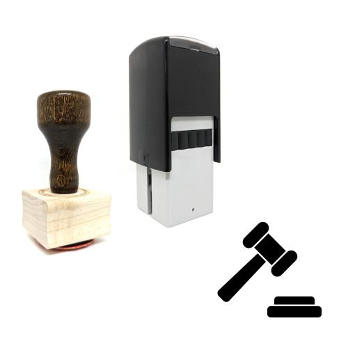 "Auction" rubber stamp with 3 sample imprints of the image