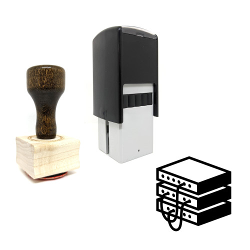 "Computer" rubber stamp with 3 sample imprints of the image