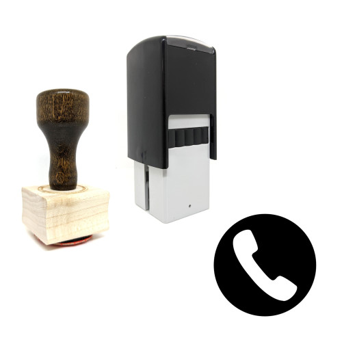 "Call" rubber stamp with 3 sample imprints of the image