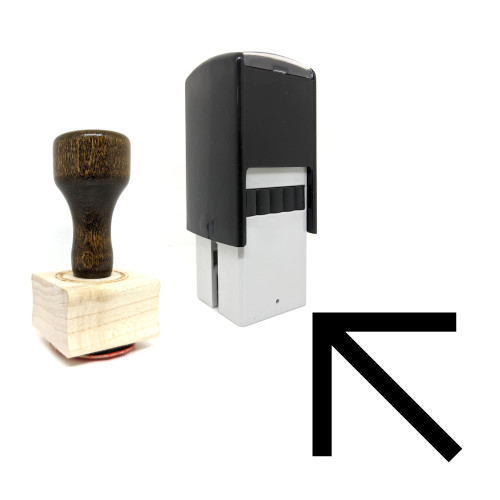 "Arrow" rubber stamp with 3 sample imprints of the image