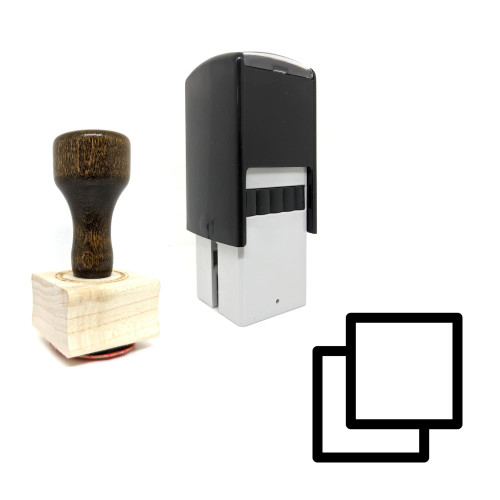 "Stack" rubber stamp with 3 sample imprints of the image