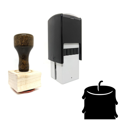 "Candle" rubber stamp with 3 sample imprints of the image
