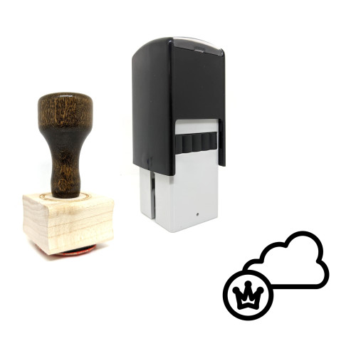 "Important Cloud" rubber stamp with 3 sample imprints of the image