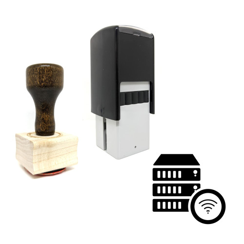 "Database Server" rubber stamp with 3 sample imprints of the image