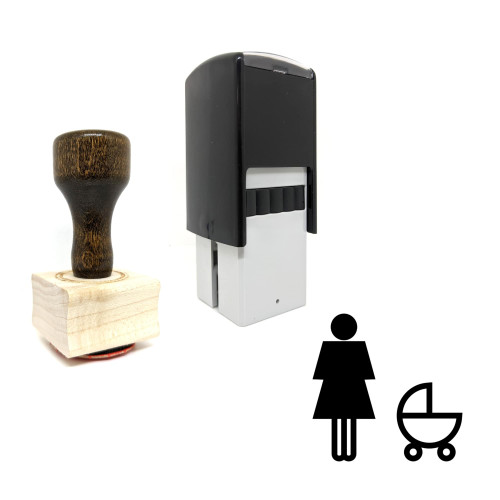 "Mother" rubber stamp with 3 sample imprints of the image