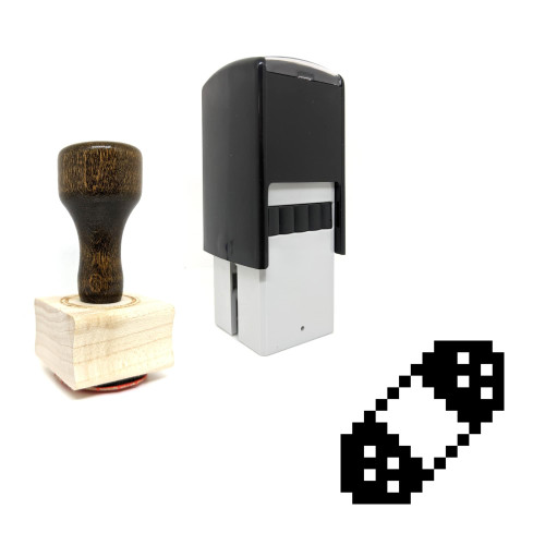 "Game" rubber stamp with 3 sample imprints of the image