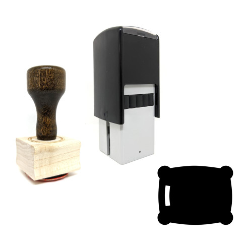 "Pillow" rubber stamp with 3 sample imprints of the image "Pillow" rubber stamp with 3 sample imprints of the image