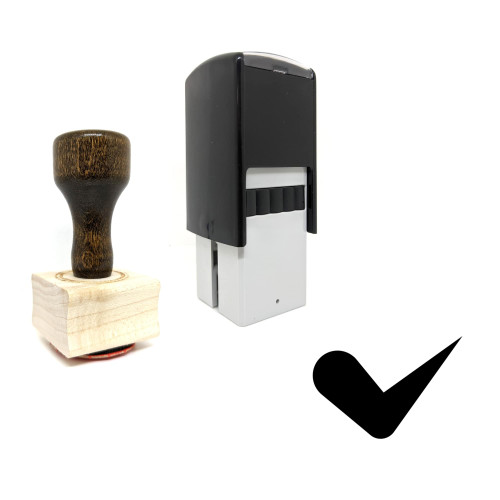 "Check Mark" rubber stamp with 3 sample imprints of the image