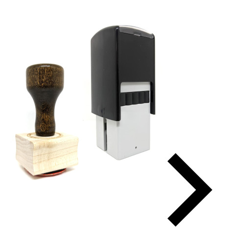 "Right" rubber stamp with 3 sample imprints of the image