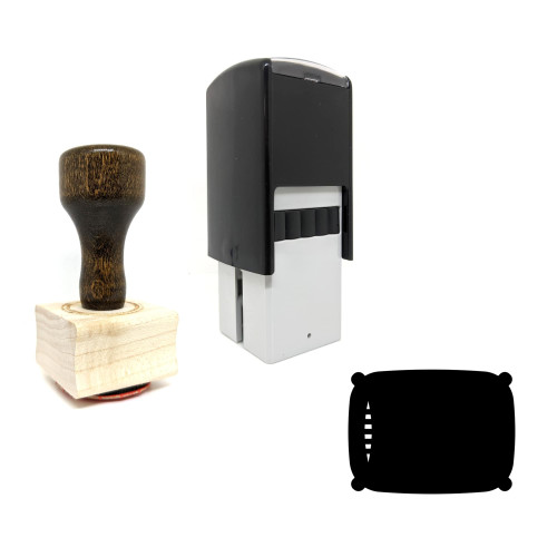 "Pillow" rubber stamp with 3 sample imprints of the image