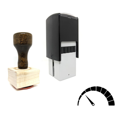 "Difficulty Gauge" rubber stamp with 3 sample imprints of the image
