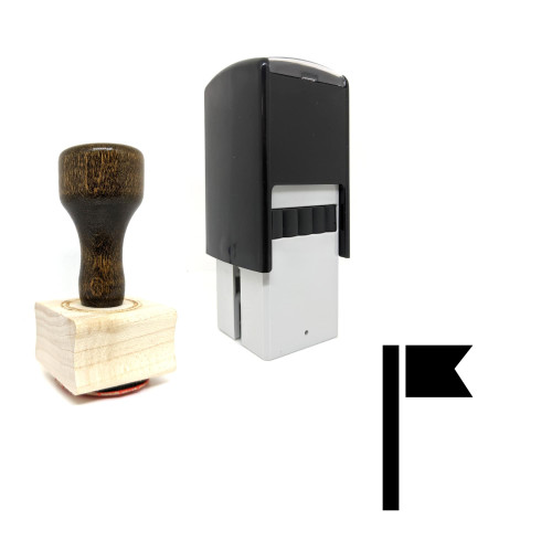 "Flag" rubber stamp with 3 sample imprints of the image