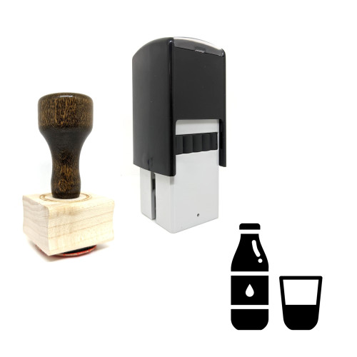 "Milk" rubber stamp with 3 sample imprints of the image