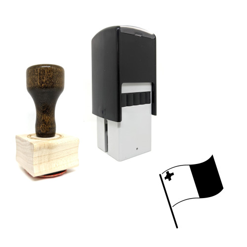 "Maltese Flag" rubber stamp with 3 sample imprints of the image "Maltese Flag" rubber stamp with 3 sample imprints of the image