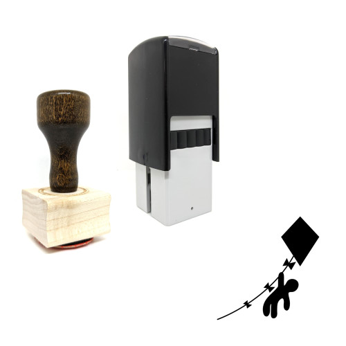 "High As A Kite" rubber stamp with 3 sample imprints of the image