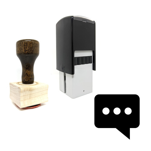 "Text Message" rubber stamp with 3 sample imprints of the image