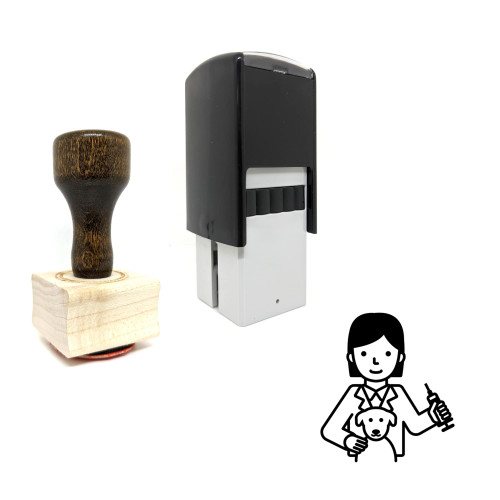 "Animal Doctor" rubber stamp with 3 sample imprints of the image "Animal Doctor" rubber stamp with 3 sample imprints of the image