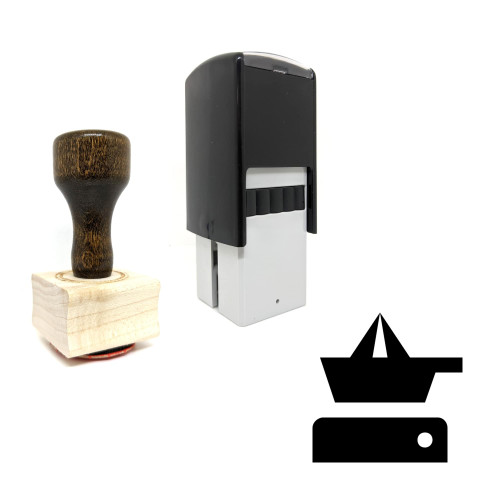 "Juicer" rubber stamp with 3 sample imprints of the image