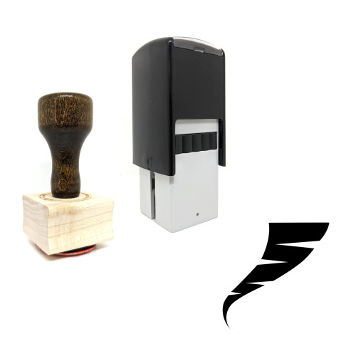 "Tornado" rubber stamp with 3 sample imprints of the image