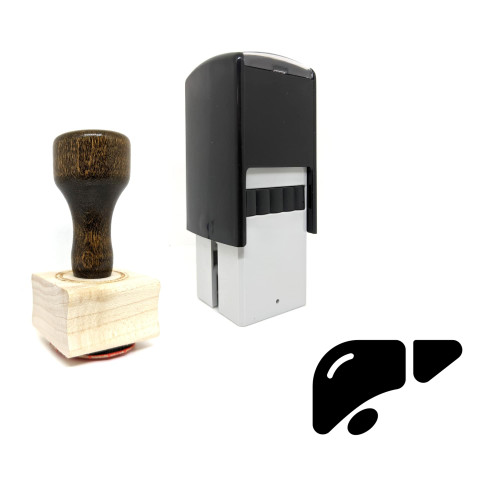 "Liver" rubber stamp with 3 sample imprints of the image "Liver" rubber stamp with 3 sample imprints of the image
