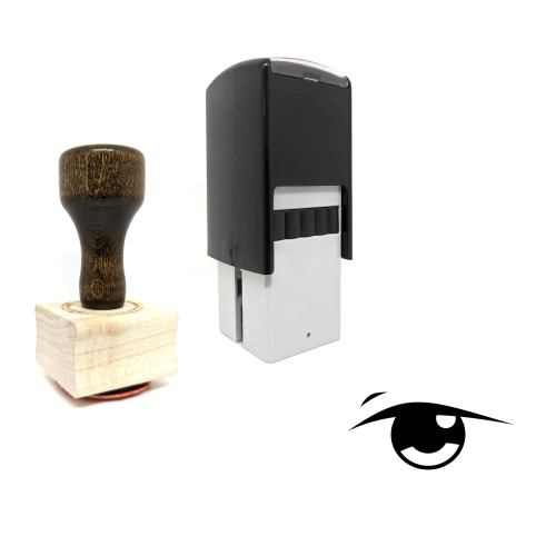"Eye" rubber stamp with 3 sample imprints of the image