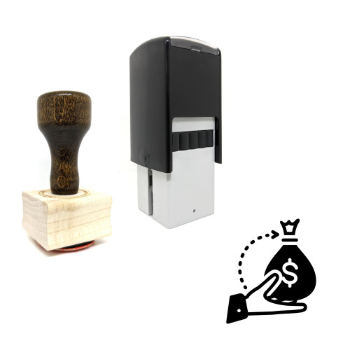 "Borrower" rubber stamp with 3 sample imprints of the image