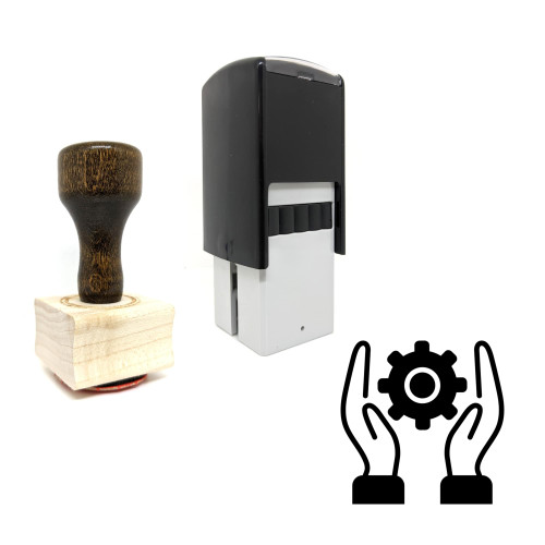 "Practical" rubber stamp with 3 sample imprints of the image