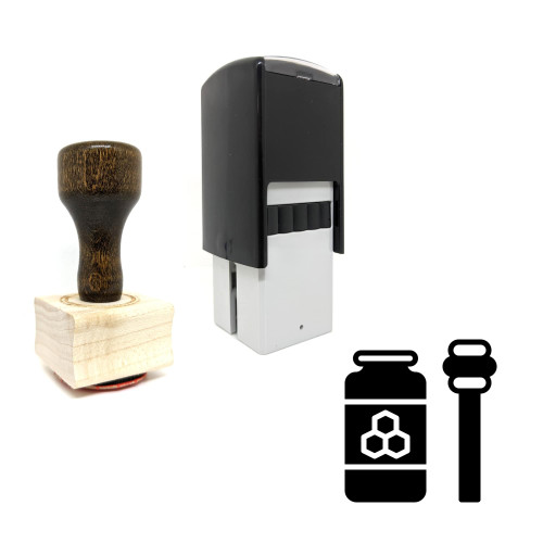"Honey Jar" rubber stamp with 3 sample imprints of the image