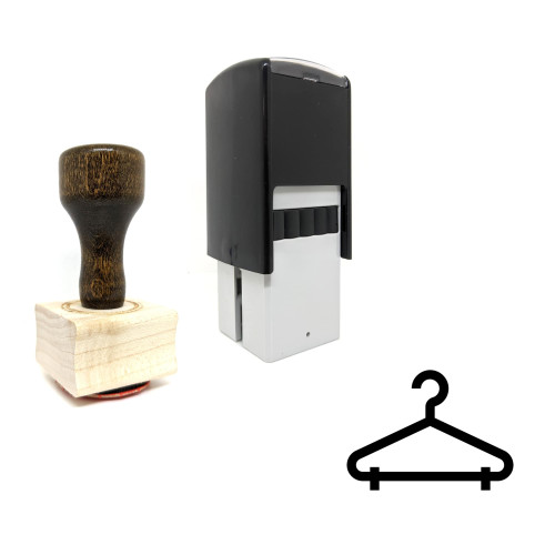 "Hanger" rubber stamp with 3 sample imprints of the image