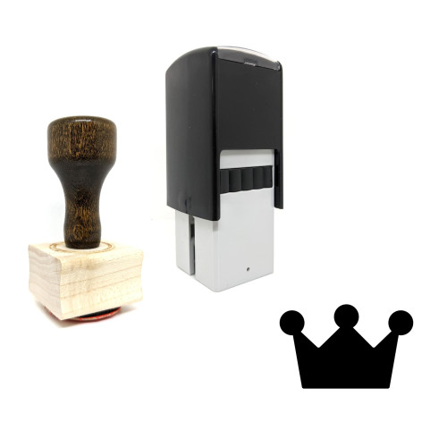 "Crown" rubber stamp with 3 sample imprints of the image