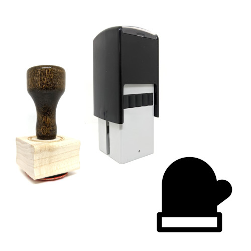 "Mitten" rubber stamp with 3 sample imprints of the image