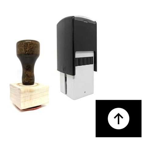 "Wireframe Up" rubber stamp with 3 sample imprints of the image