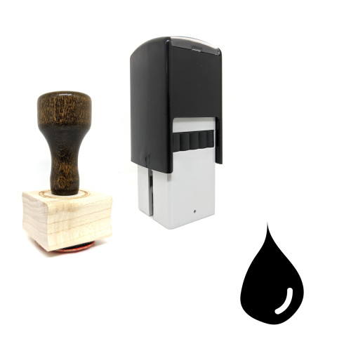 "Drop" rubber stamp with 3 sample imprints of the image