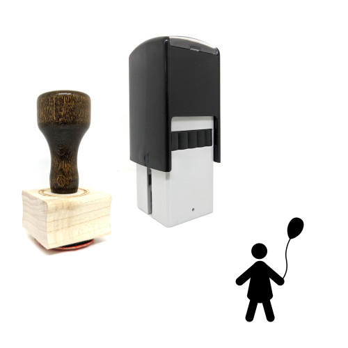"Child" rubber stamp with 3 sample imprints of the image