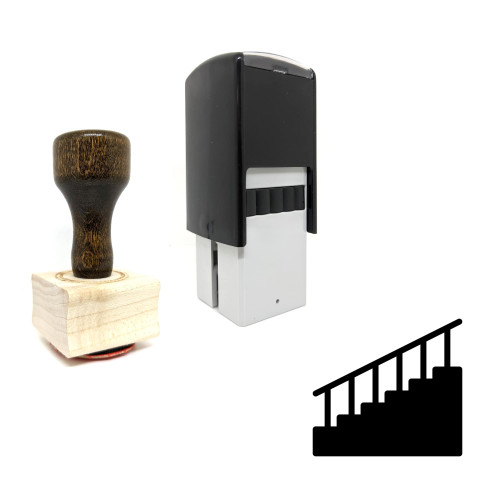 "Stairs" rubber stamp with 3 sample imprints of the image